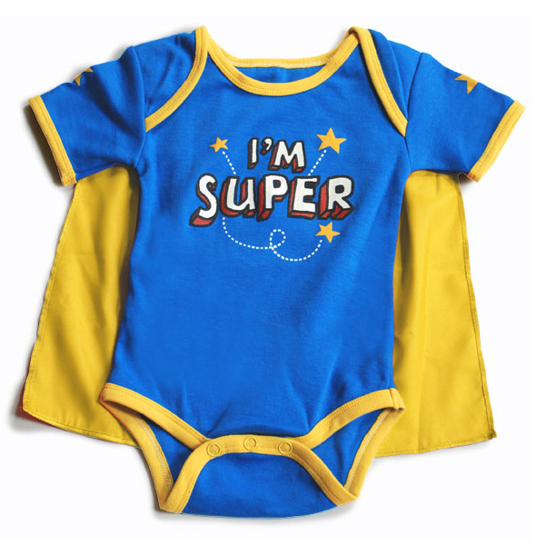 Boy's Super Snapsuit w/Cape